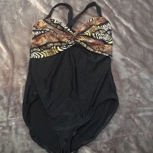 One piece black swimsuit